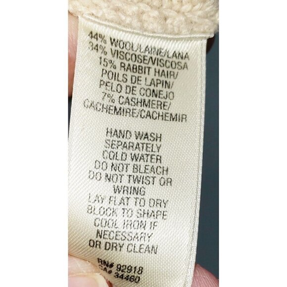 Juicy Couture Cardigan Womens Sz Small Cashmere Rabbit Hair Wool Pockets Tan NEW - Picture 10 of 10